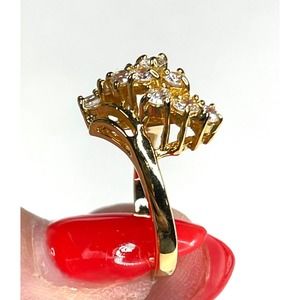 C Z Gold Plated Ring SIZE 8 F08